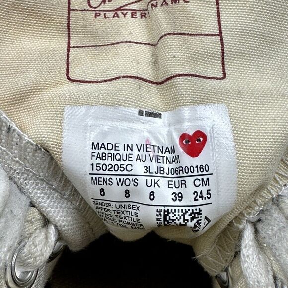 Converse Chuck Taylor All Star High x Comme des Garcons Milk 2015 Size 8‎ - Picture 9 of 9